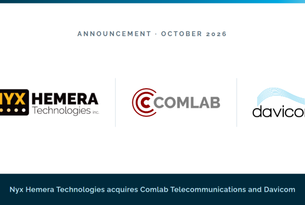 Nyx Hemera Technologies, Comlab and Davicom logos